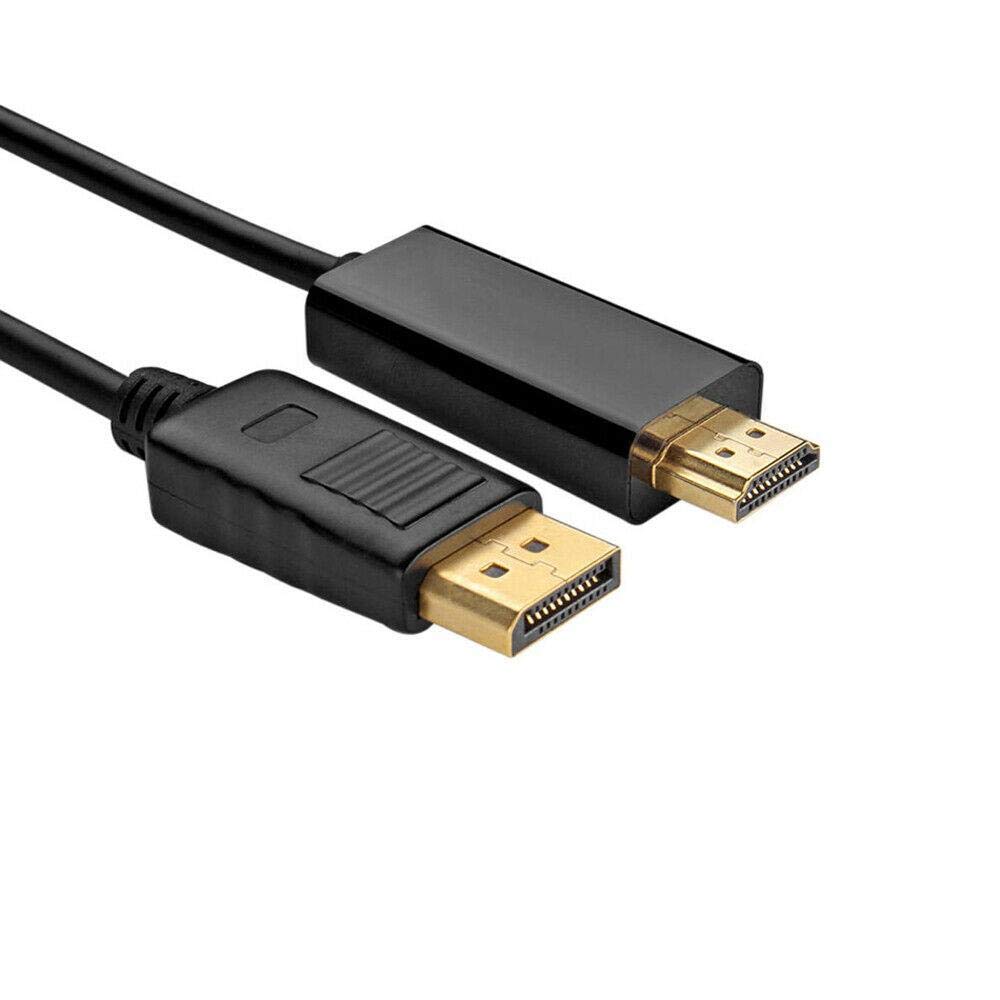 Alfais Al-4318 Displayport to HDMI Dönüştürücü Adaptör Kablosu, Siyah, 1.8 Metre