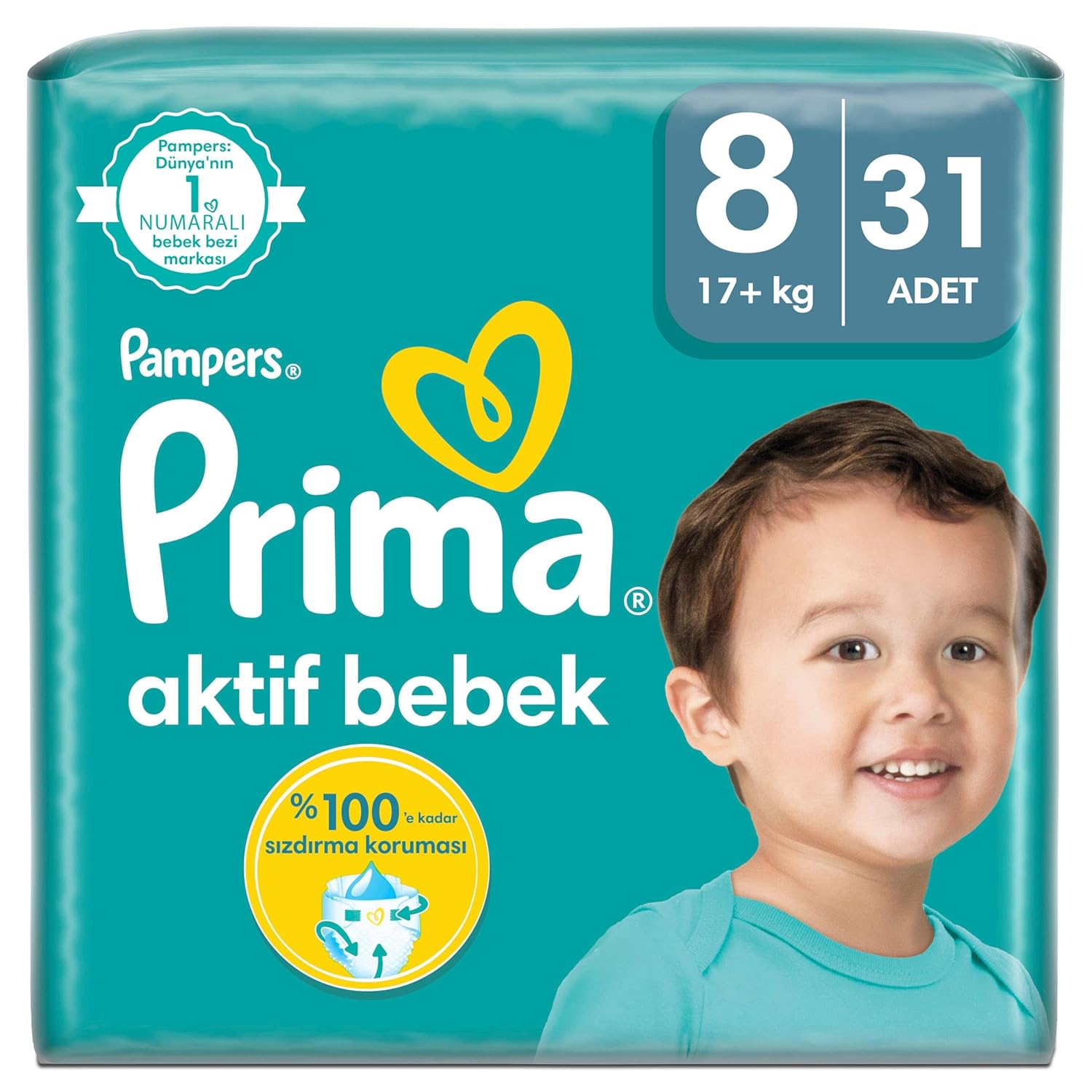Prima Bebek Bezi Aktif Bebek 8 Beden 31 Adet Fırsat Paketi
