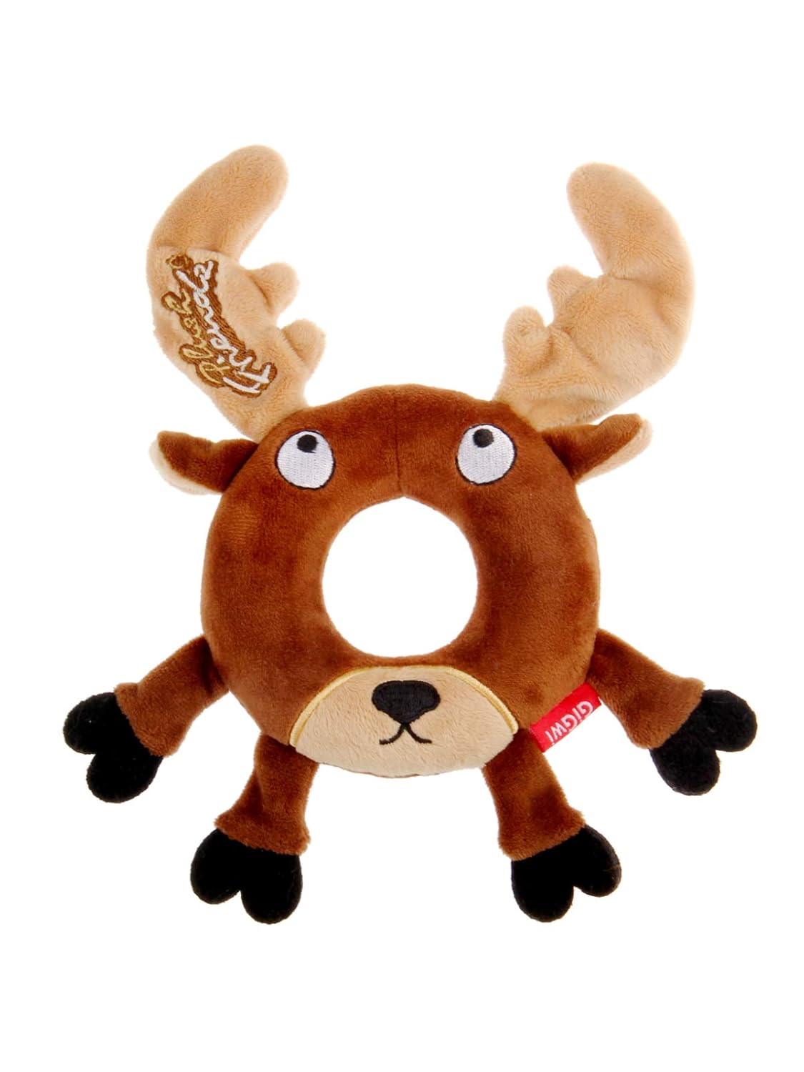 Gigwi Plush Friendz Sesli Peluş Simit Geyik Köpek Oyuncağı