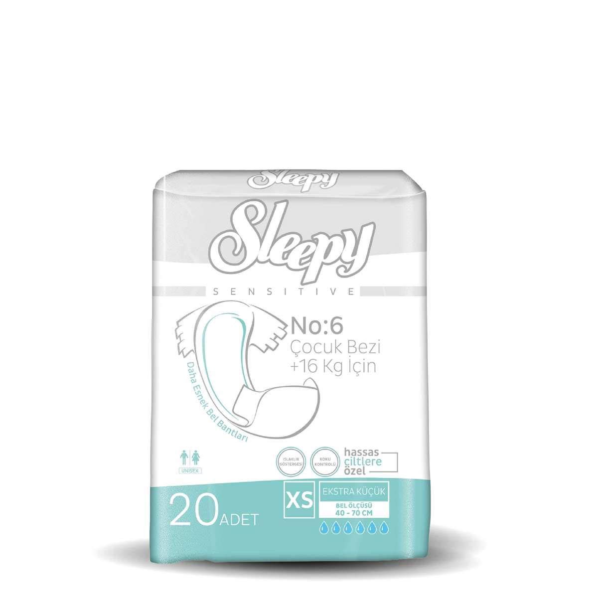 Sleepy XS Ekstra Küçük Bel Bantlı Yetişkin Bezi (1 x 20 Adet)