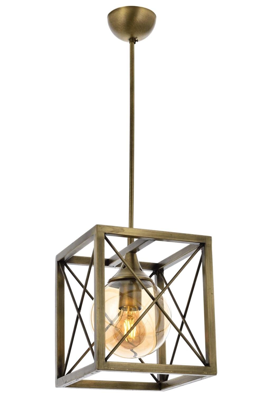 Avonni AV-60127-1E Eskitme Kaplama Modern Avize, E27, Metal, Cam, 22 Cm