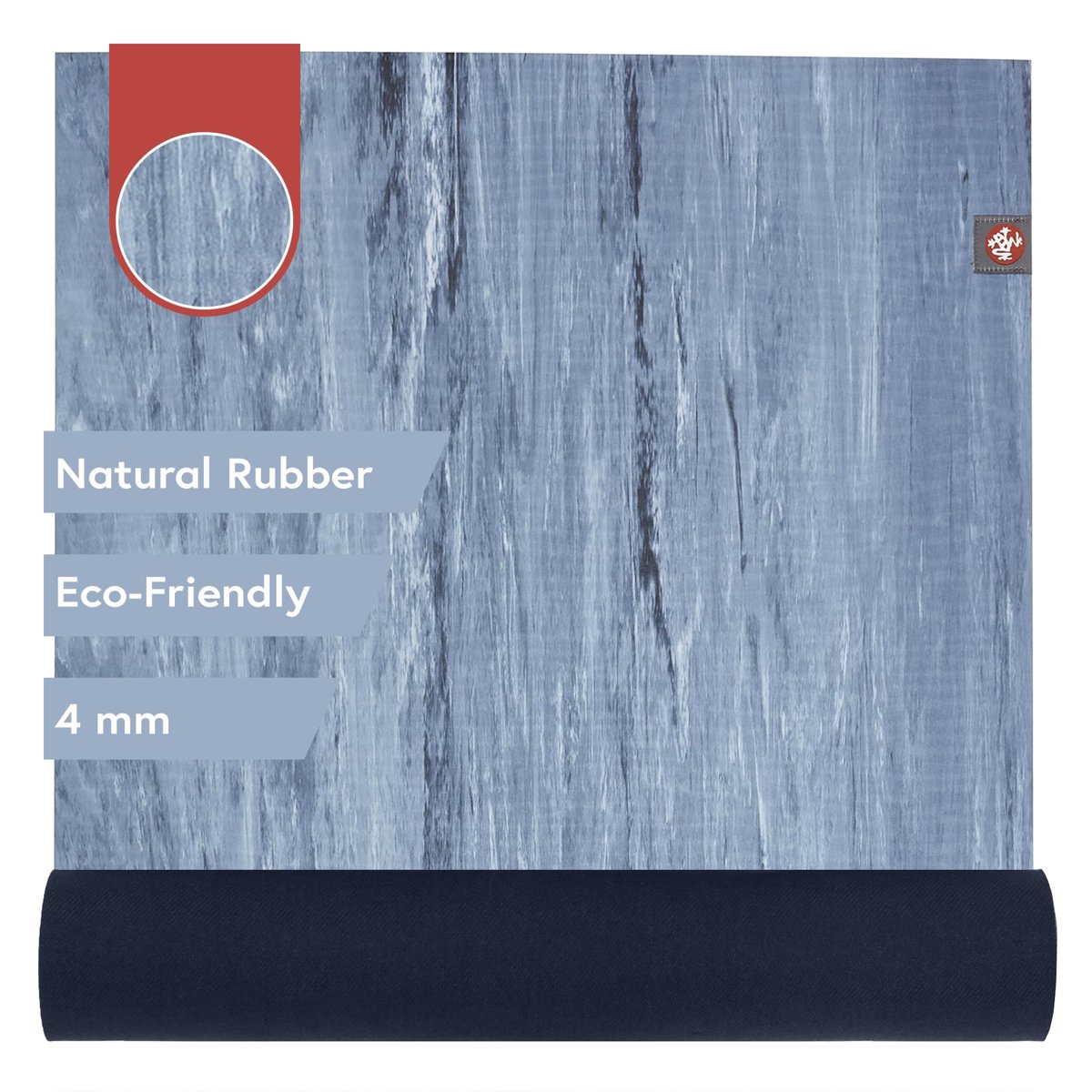 Manduka EKO Lite yoga matı - Kadınlar ve erkekler için, hafif, dayanıklı, kaymaz yüzeyli, 4 mm kalınlığında, 180 cm uzunluğunda
