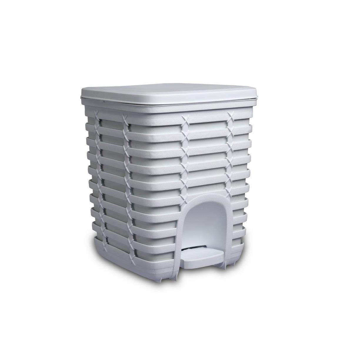 Primanova Palm Pedallı Çöp Kovası, Beyaz, 9 Lt
