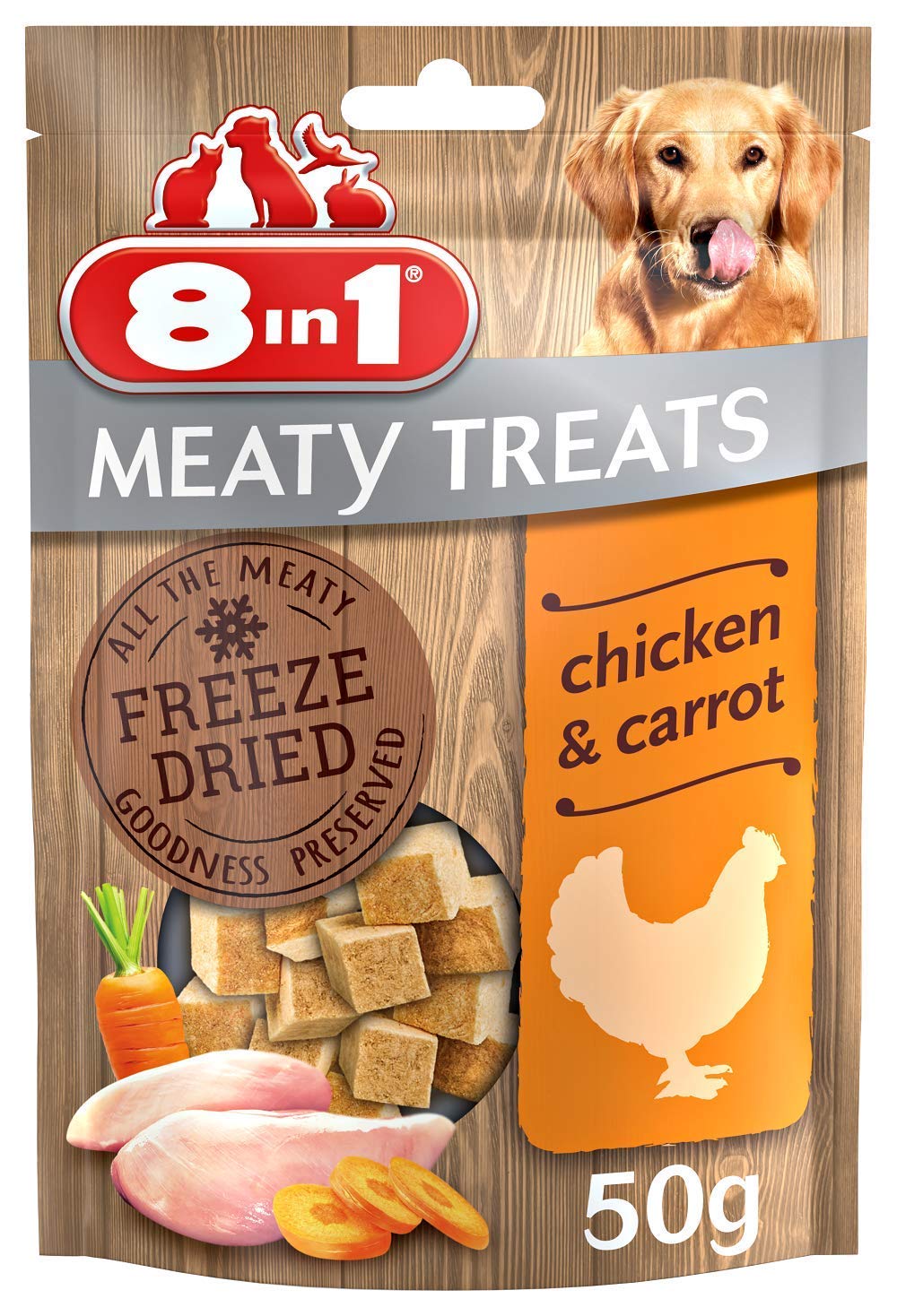 8in1 Freeze Dried Chicken Carrot 50G