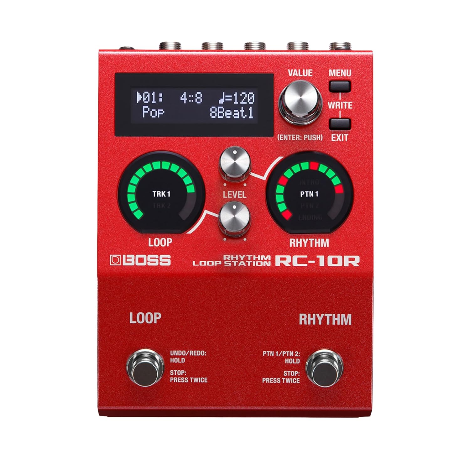 BOSS Rc-10R Yeni Nesil Ritmik Döngü İstasyonu, Modern Şarkı Sanatçıları için, Kırmızı