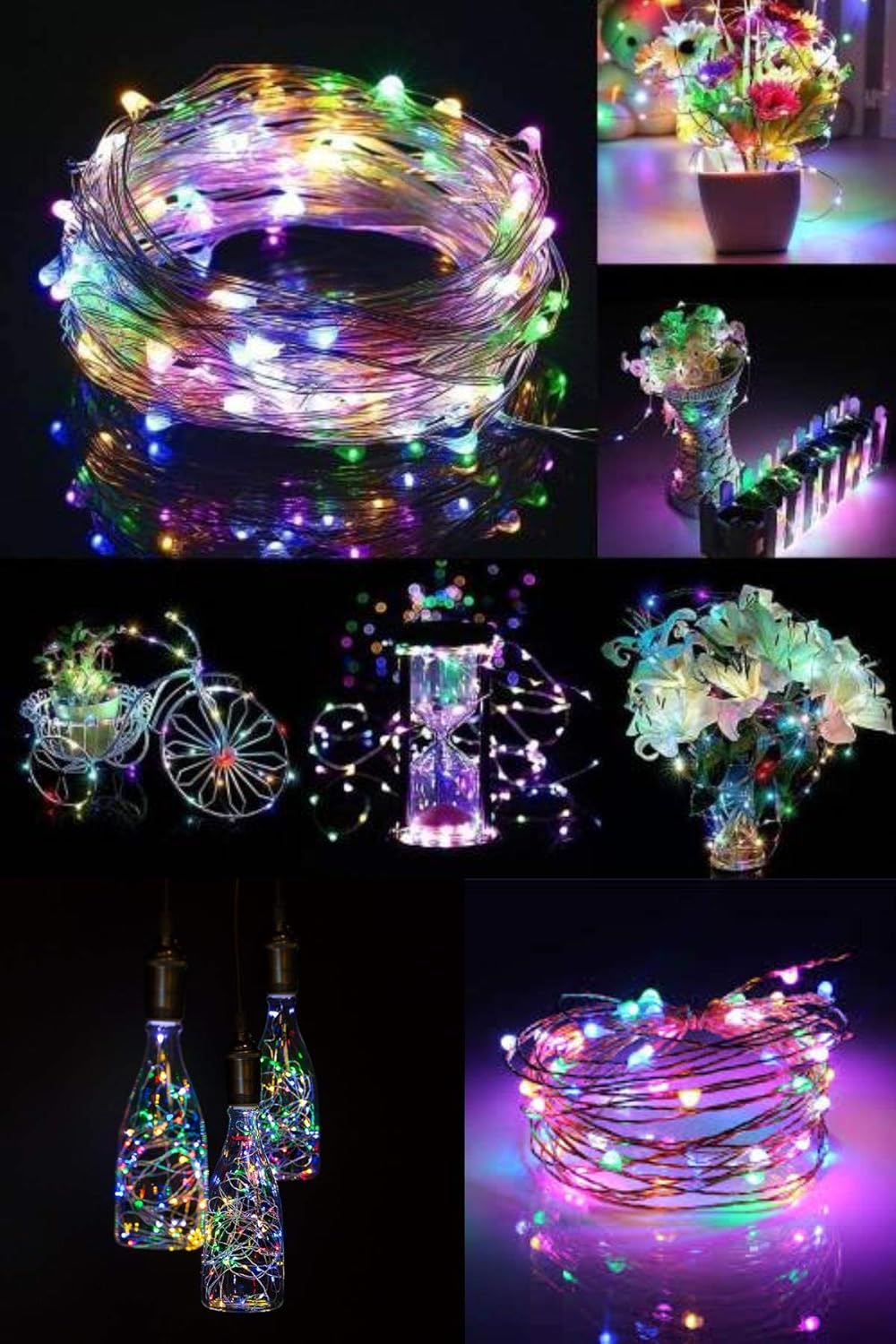 Buffer Pilli Renkli Peri LED Işık Dekoratif Aydınlatma RGB LED, 5 m