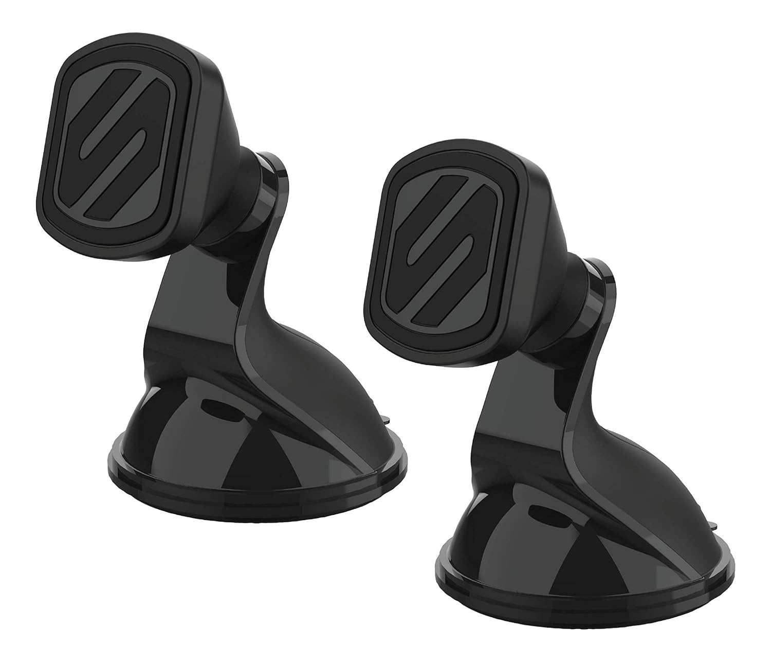 Scosche MMWSM-2PKXCES0 MagicMount Select Manyetik Telefon, GPS veya Tablet için StickGrip Vantuzlu Araç Tutucu, 360 Derece Ayarlanabilir Kafa, Siyah (2'li Paket)