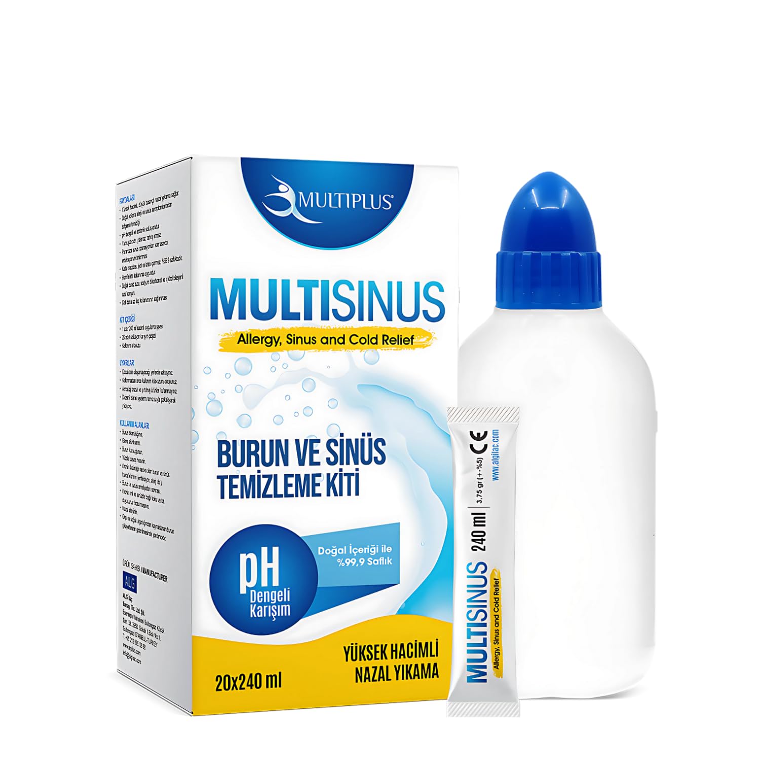 Multiplus Multisinus Burun Ve Sinüs Temizleme Kiti X 20 Saşe