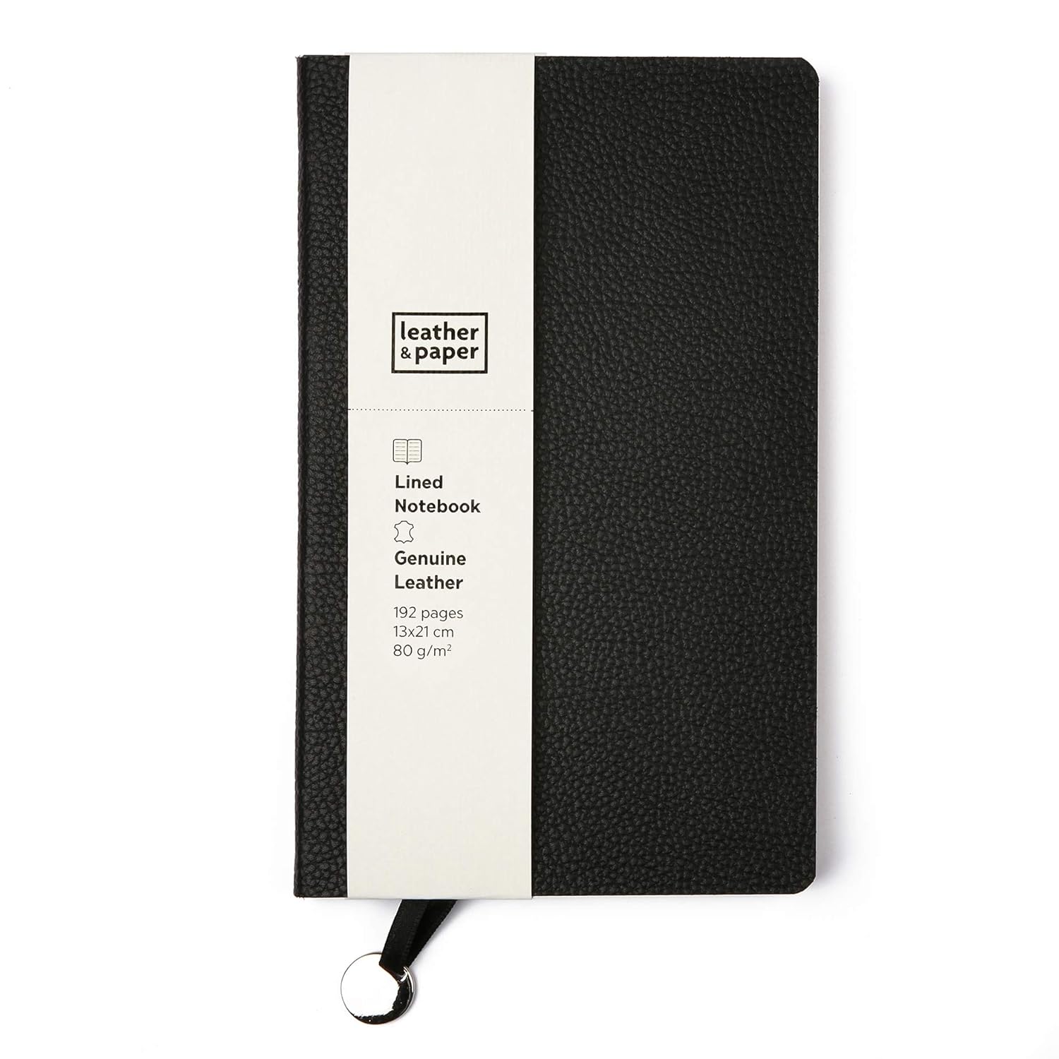 Leather & Paper LP1112 Defter, Siyah, Çizgili
