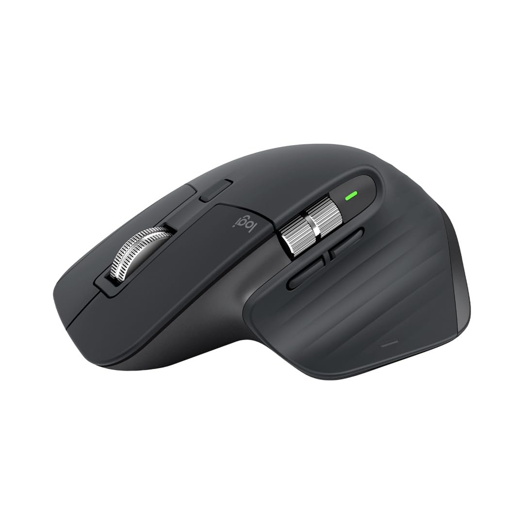 Logitech MX Master 3S Performans Kablosuz Mouse, 8.000 DPI, Sessiz, Ergonomik, Ultra Hızlı Kaydırma, Çoklu Cihaz Özelliği, Bluetooth, Logi Bolt USB Alıcı, Siyah