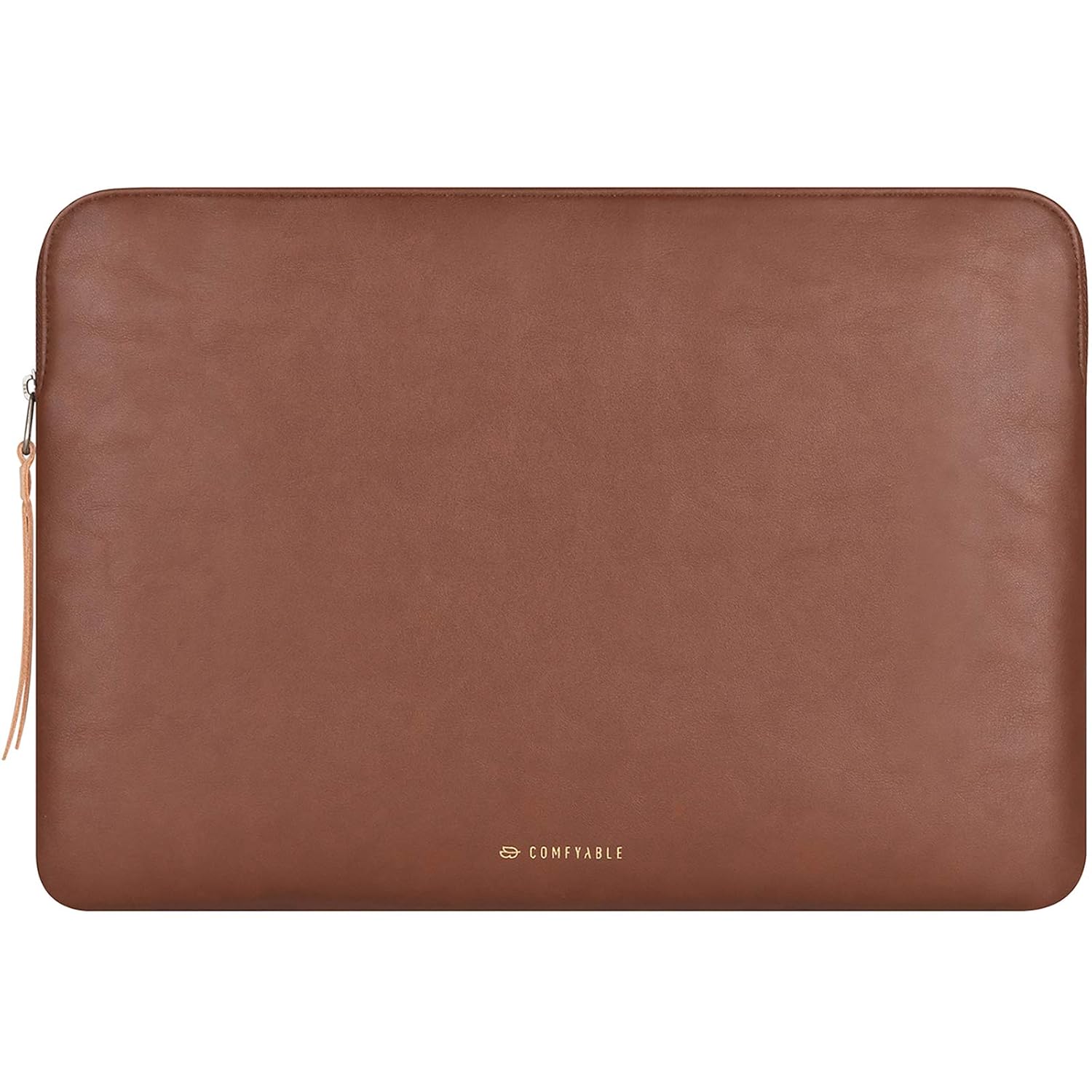 Comfyable İnce Koruyucu Dizüstü Bilgisayar Kılıfı 13-14 İnç MacBook Pro M2 M1 ve Tümü MacBook Air ile Uyumlu, PU Deri Çanta Su Geçirmez Kapak Notebook Bilgisayar Kılıfı Mac için, Kahverengi