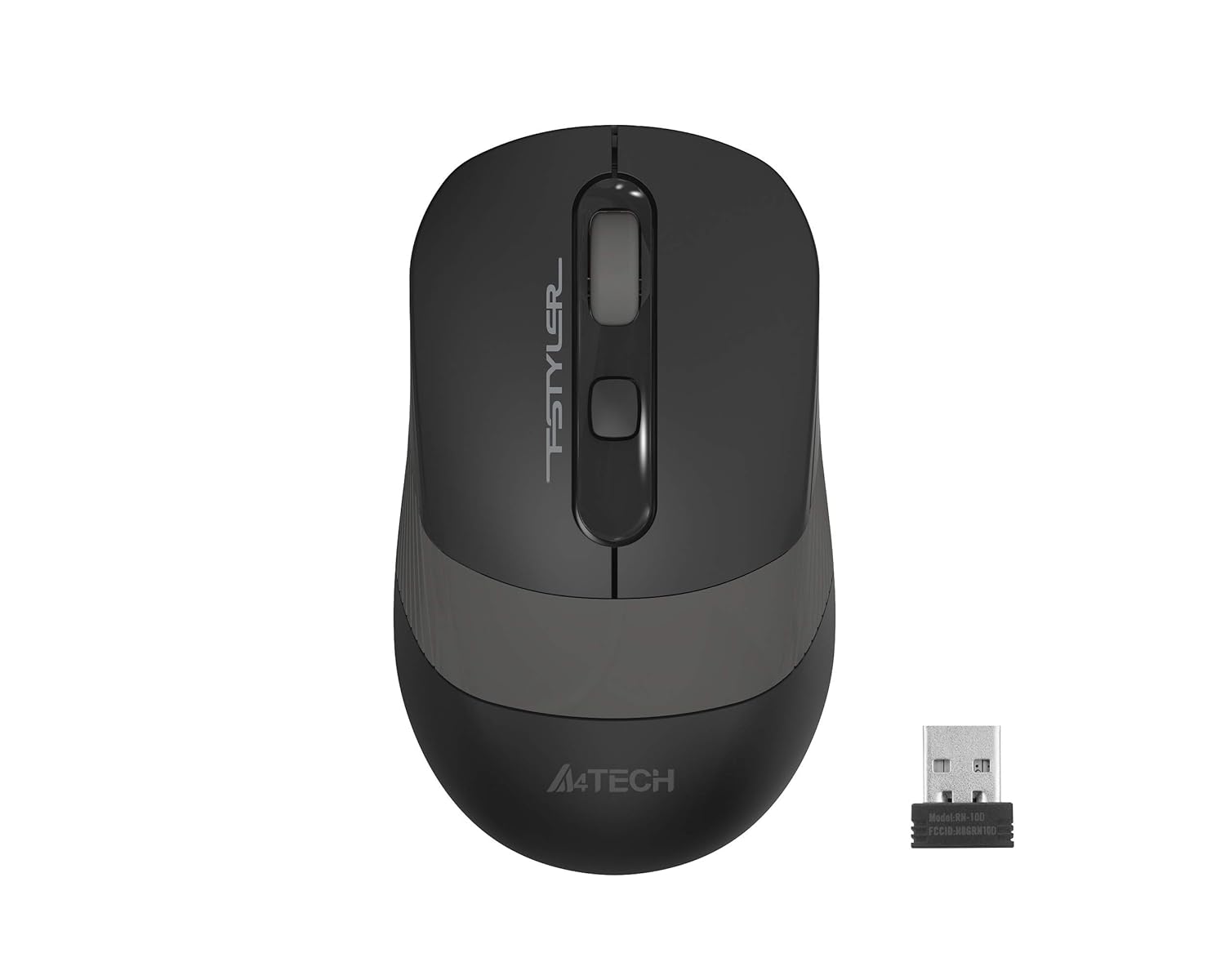 A4 Tech FG10 Nano Kablosuz Optik 2000 DPI Mouse, 4 Yönlü Scroll, Siyah Gri