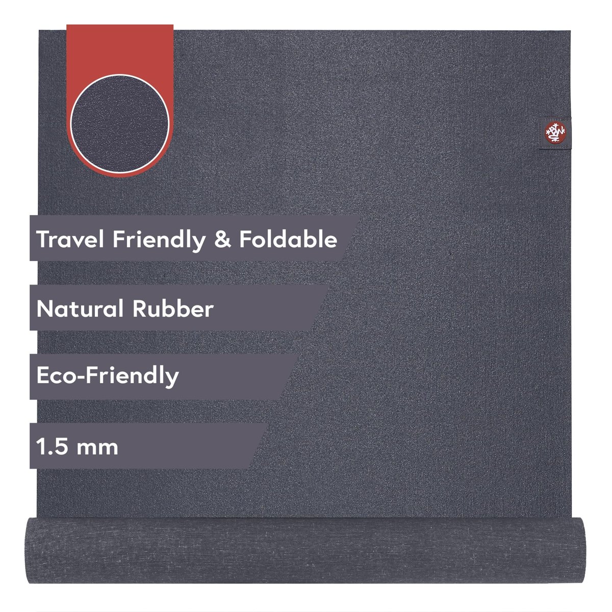Manduka eko superlite yoga matı – 1,5 mm doğal kauçuk | katlanabilir ve seyahate uygun | yumuşak dokulu yüzey | çevre dostu