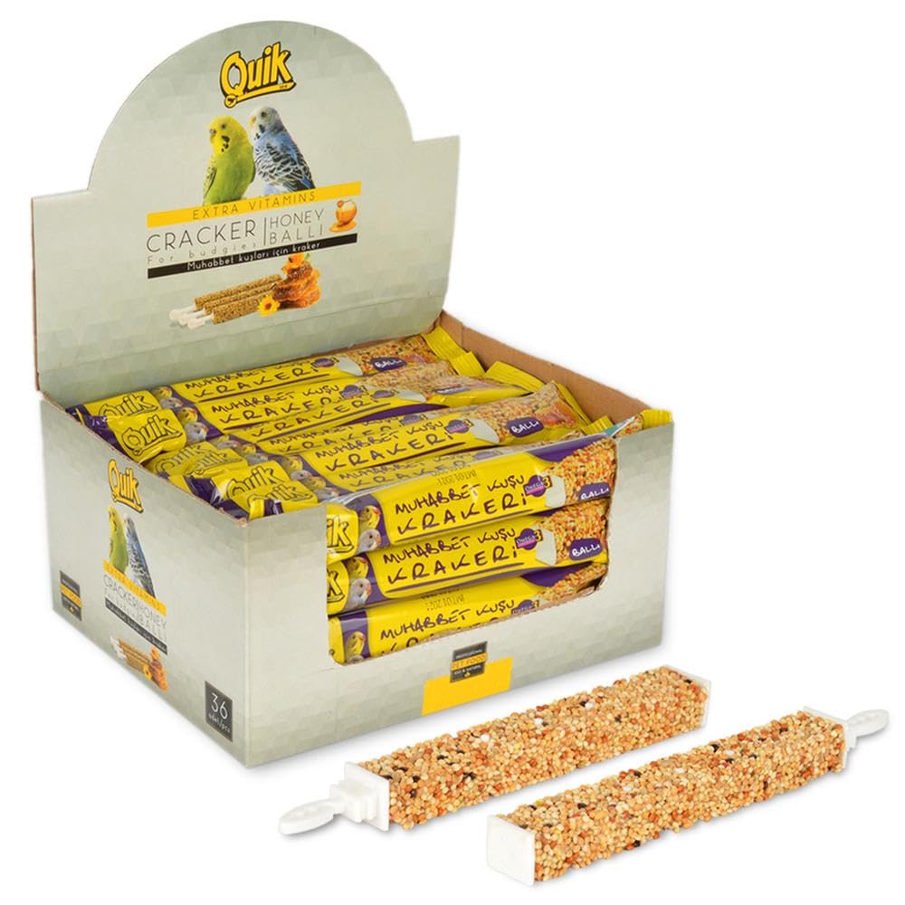 Quik Ballı Muhabbet Kuşu Krakeri 36'lı Kutu (1 x 36 Adet)