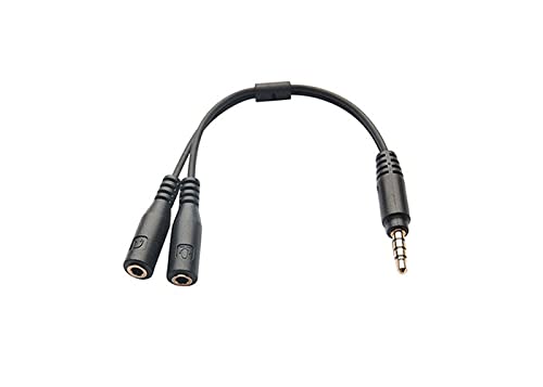 Hytech HY-X77 Siyah Audio + Mic to 3,5mm 0.15m Kulaklık Çevirici