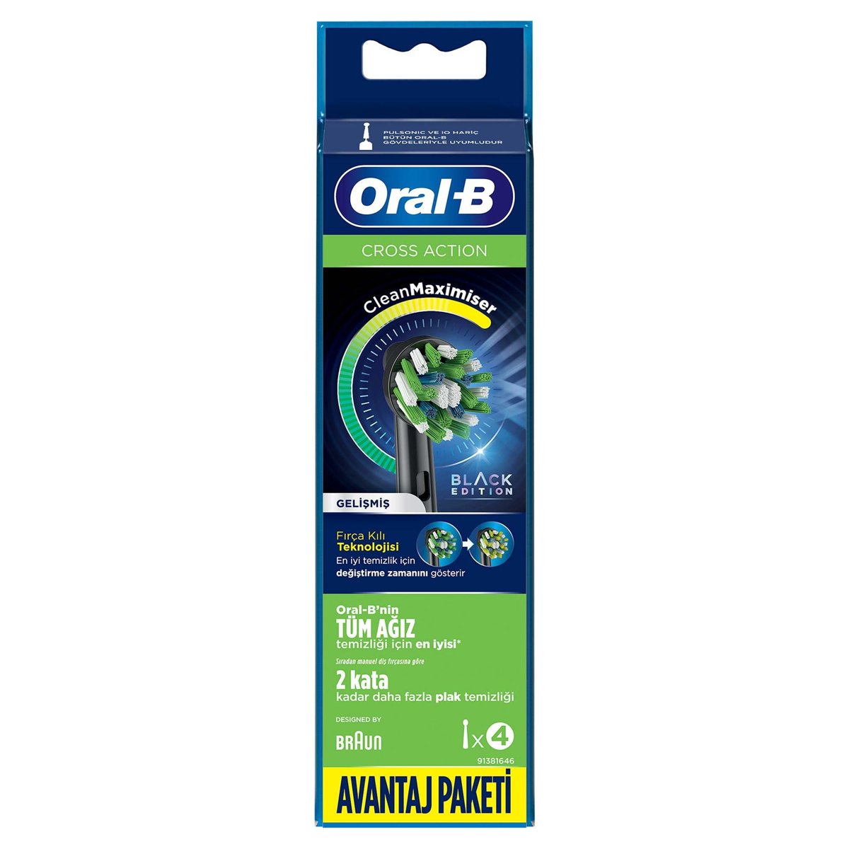 Oral-B Şarjlı Diş Fırçası Yedek Başlığı Cross Action X-Filament 4 adet ürün