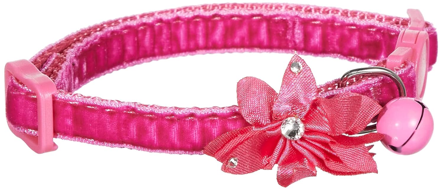 Pawise Çiçekli Kedi Boyun Tasması Pembe