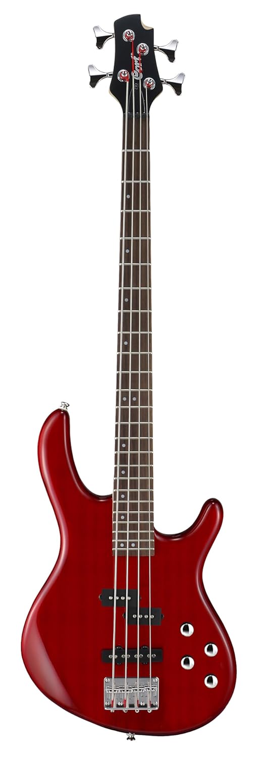 Cort AB4PLUSTR 4 Telli Bas Gitar - Kırmızı