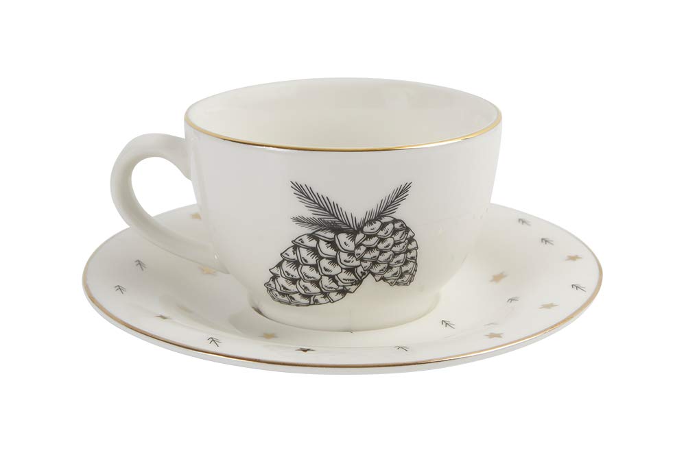 Porland Forest Tek Kişilik Tabaklı Çay Fincanı 215cc