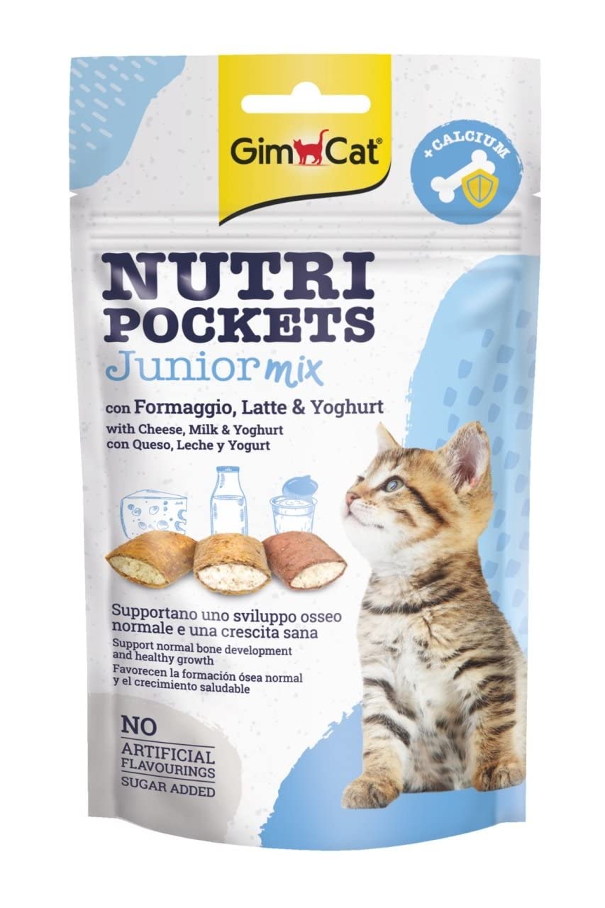 GimCat Nutripockets Kedi Ödülü Junior Mix Tablet, 60g