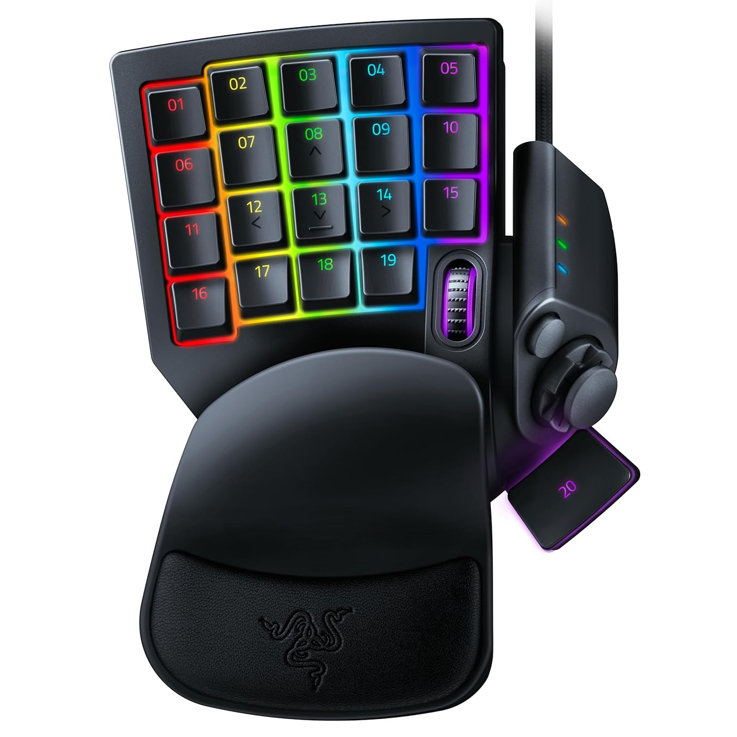 Razer Tartarus Pro - Oyun Tuş Takımı - Analog-optik düğmelere ve hızlı ateş moduna sahip oyun kumandası (32 programlanabilir düğme, özelleştirilebilir tetik noktası, 8 profil) Siyah