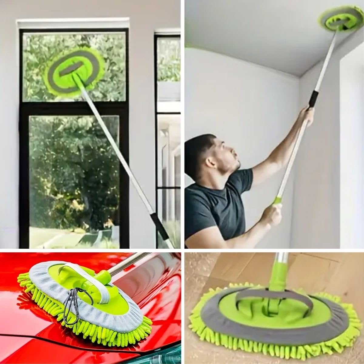 BUFFER® Yedek Mikrofiber Bezli Oto Yıkama Mop Seti