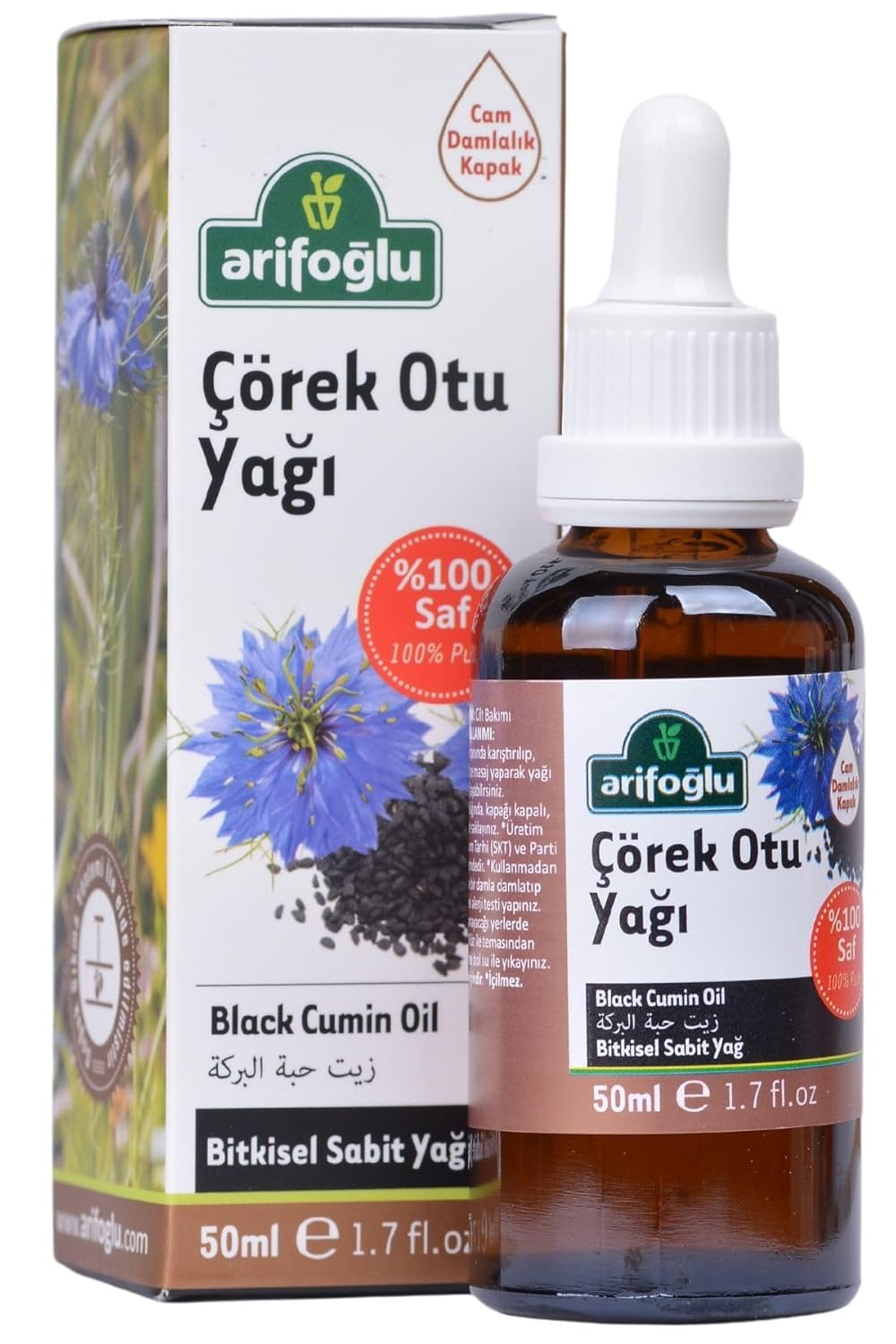 Arifoğlu Çörek Otu Yağı 50ml - Doğal Güç ve Yenilenme - Cilt ve Saç İçin Besleyici Etki