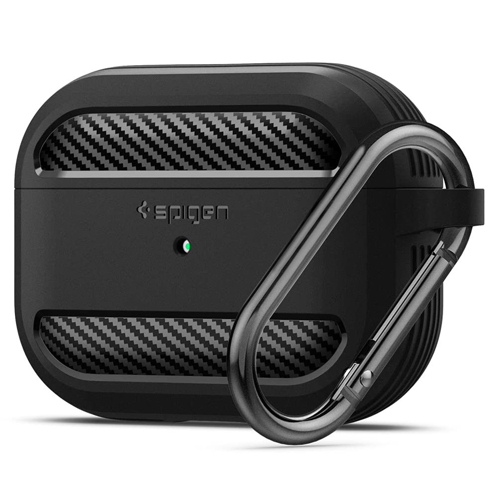 Spigen AirPods Pro (1.nesil) ile uyumlu Kılıf Rugged Armor Matte Black - ASD00540