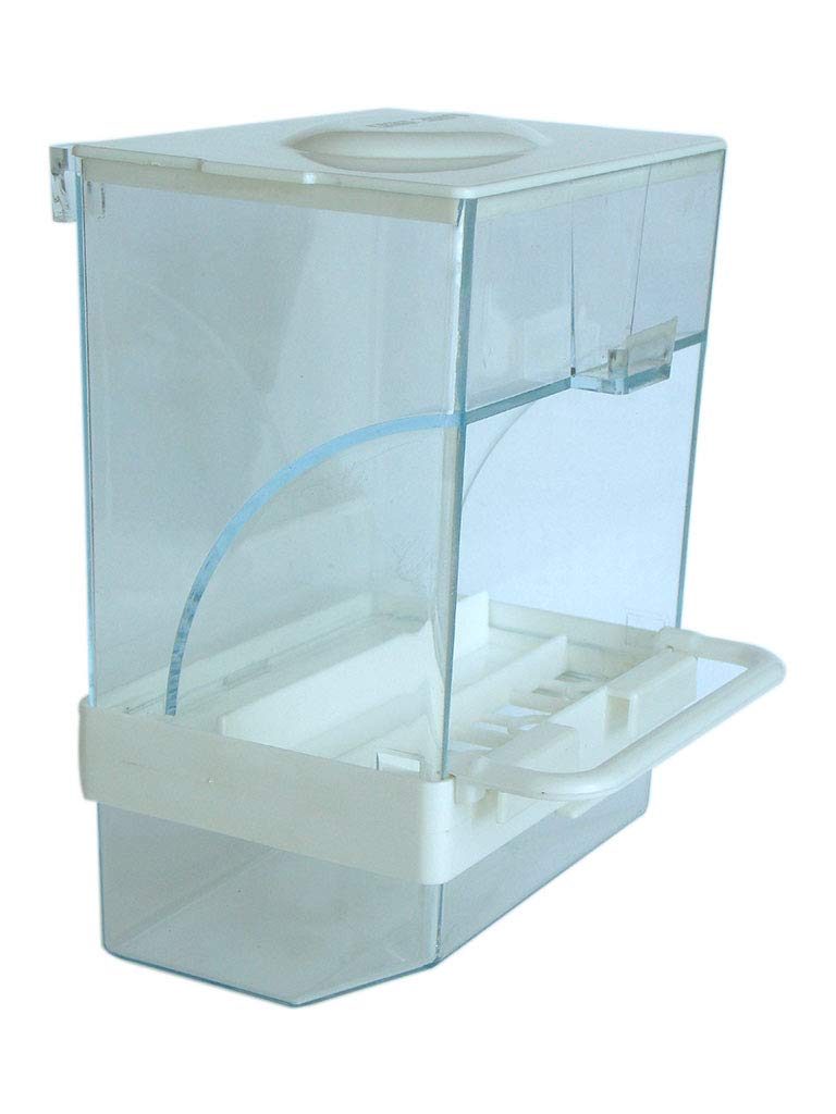 Garden Mix-Akıllı Kuş Yemliği Taban Hazneli Beyaz (10-7,5)-14,5 cm