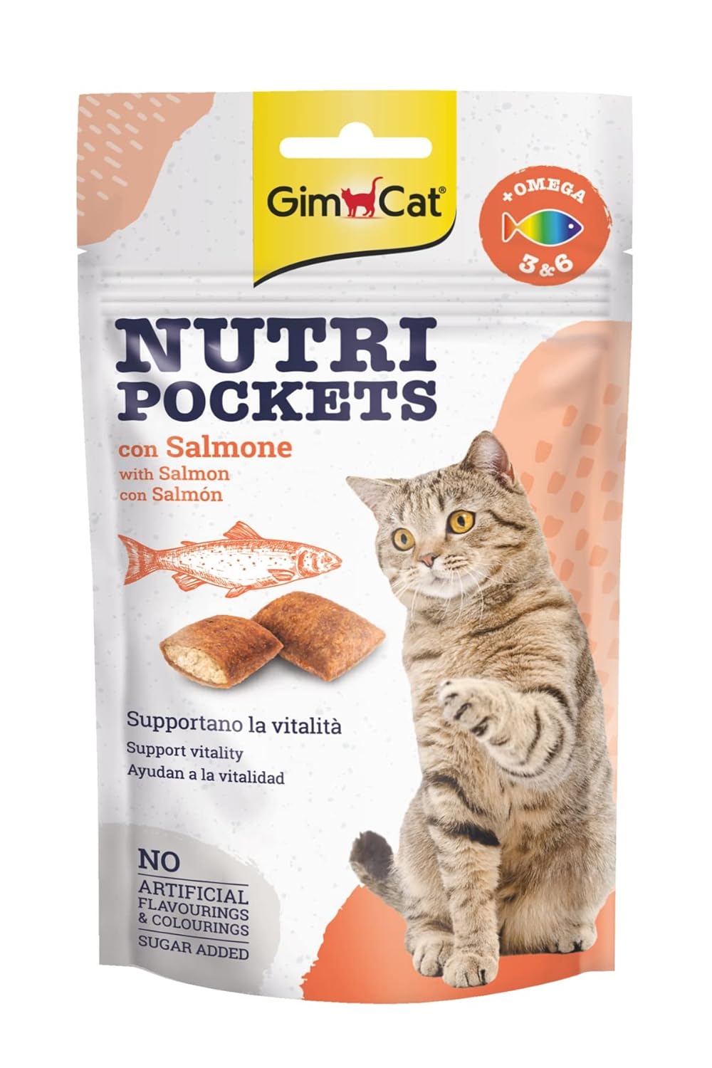 GimCat Nutripockets Kedi Ödülü Somon Omega 3&6 60 gr