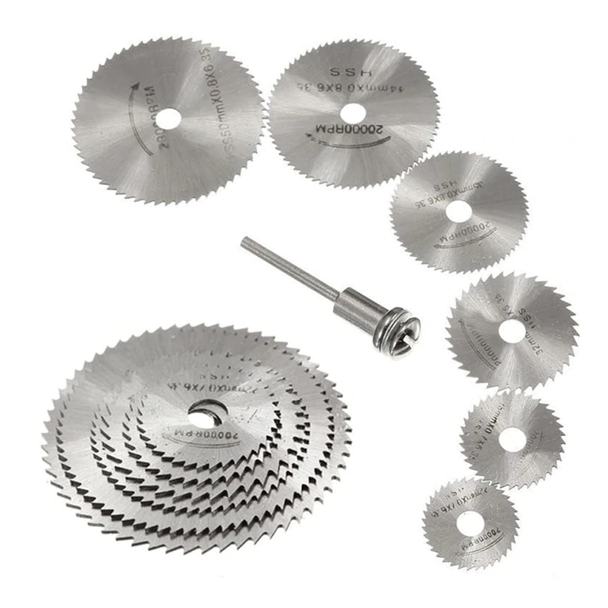 Buffer Metal 6 Parça Mini Matkap Ucu Ahşap Kesme Yuvarlak Çelik Bıçak Disk Testere Seti Kiti