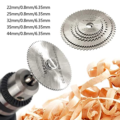 Buffer Metal 6 Parça Mini Matkap Ucu Ahşap Kesme Yuvarlak Çelik Bıçak Disk Testere Seti Kiti