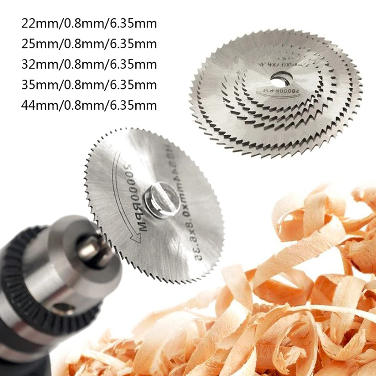 Buffer Metal 6 Parça Mini Matkap Ucu Ahşap Kesme Yuvarlak Çelik Bıçak Disk Testere Seti Kiti