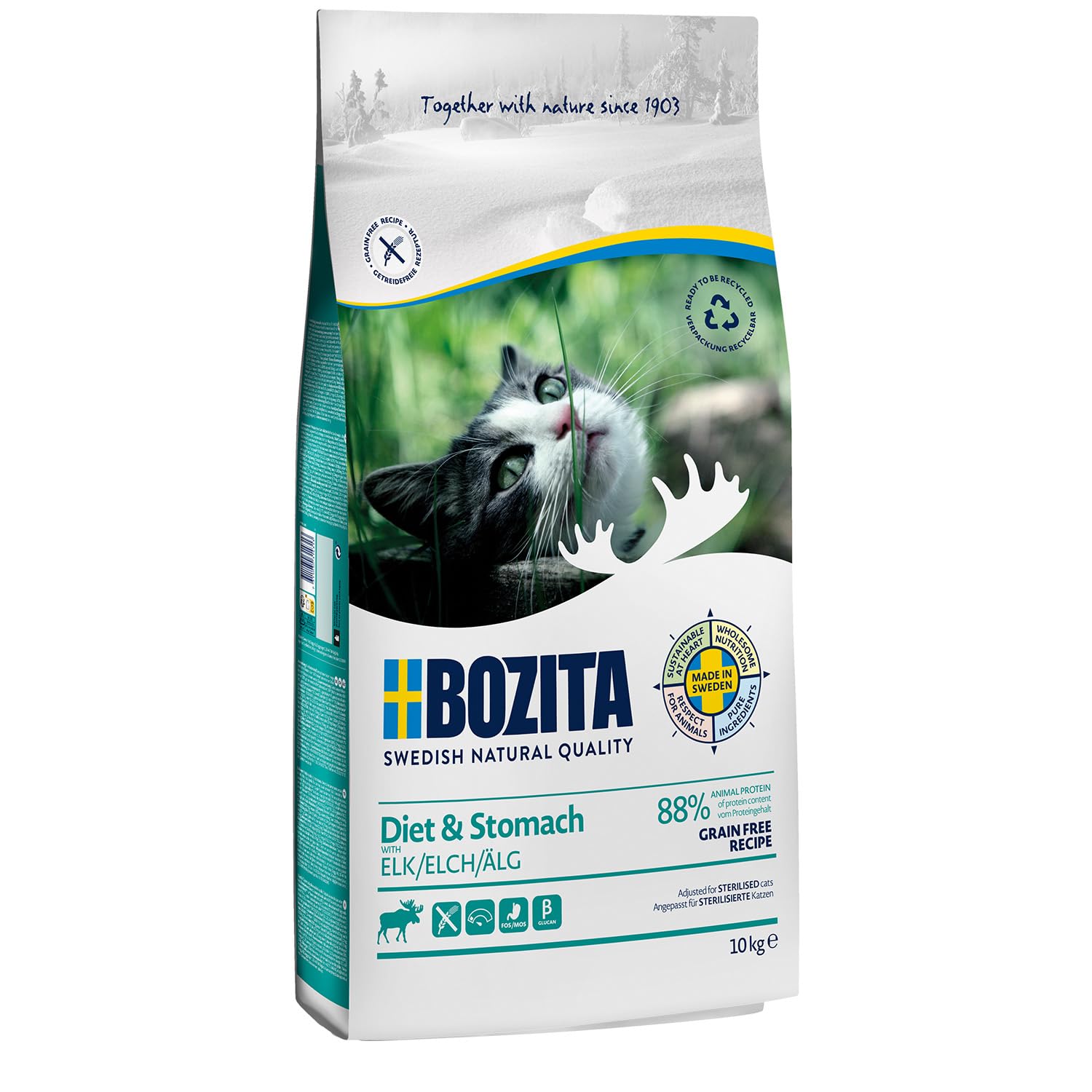 Bozita Sensitive Diet&Stomach Tahılsız Yetişkin Kedi Maması 10 Kg