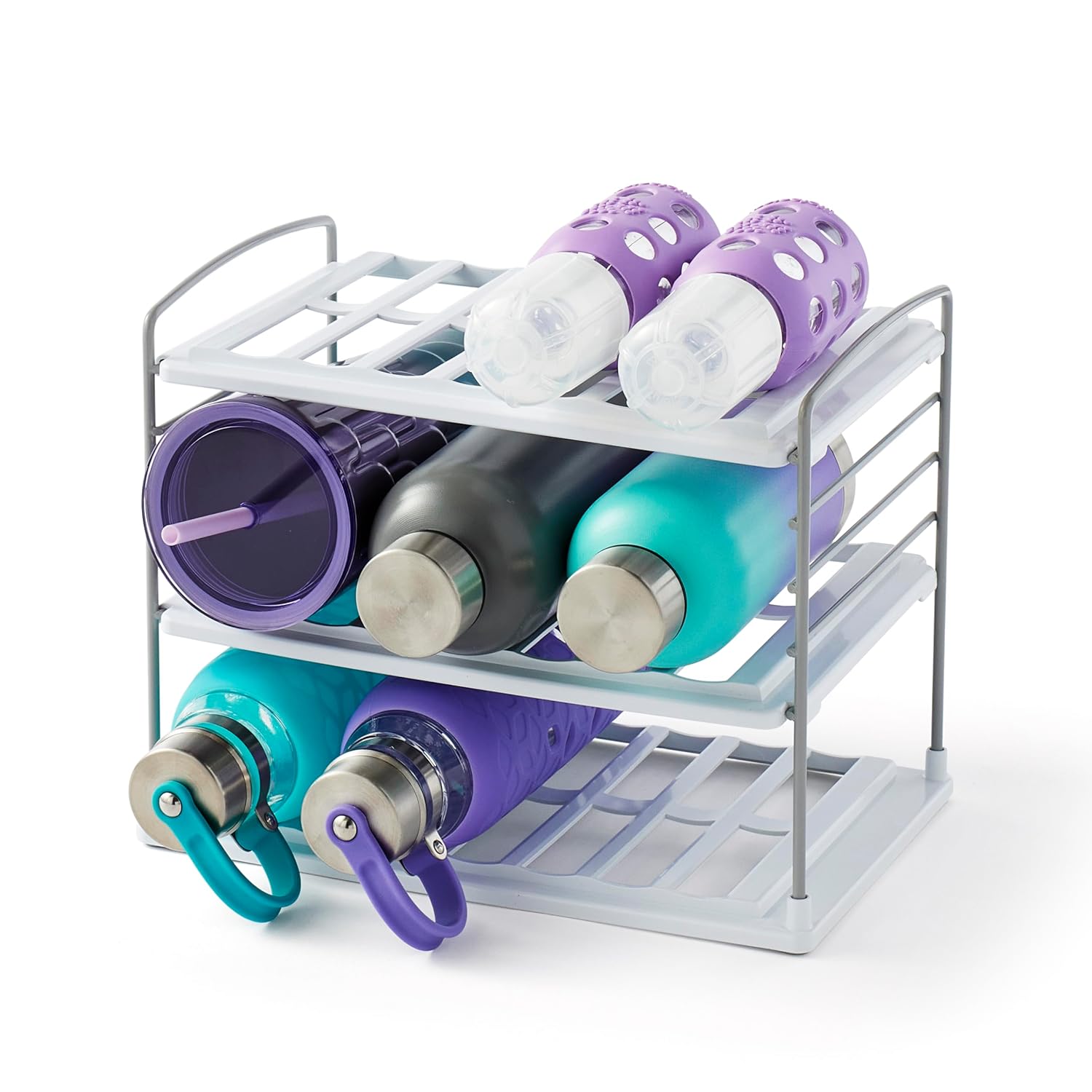 YouCopia UpSpace Şişeler İçin Dolap Düzenleyici, Ayarlanabilir, 3 Raflı, Beyaz