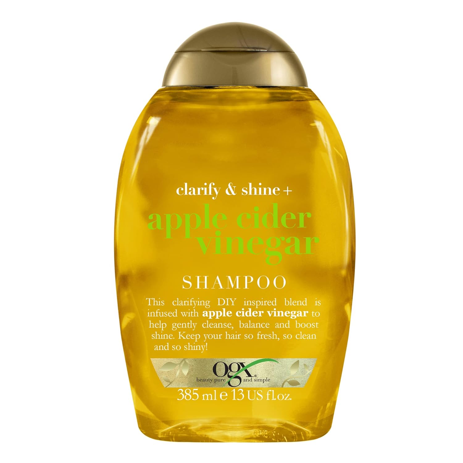 ogx ışıltı veren elma sirkesi şampuan yağlı saçlar için 385 ml