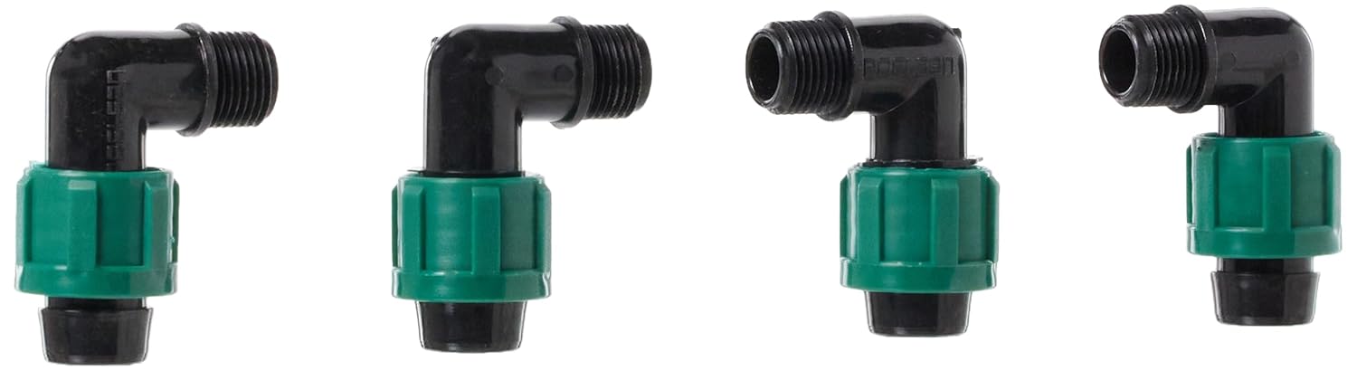 Poelsan 25 x 1/2 inç Yassi Damla Sulama Erkek Dirsek