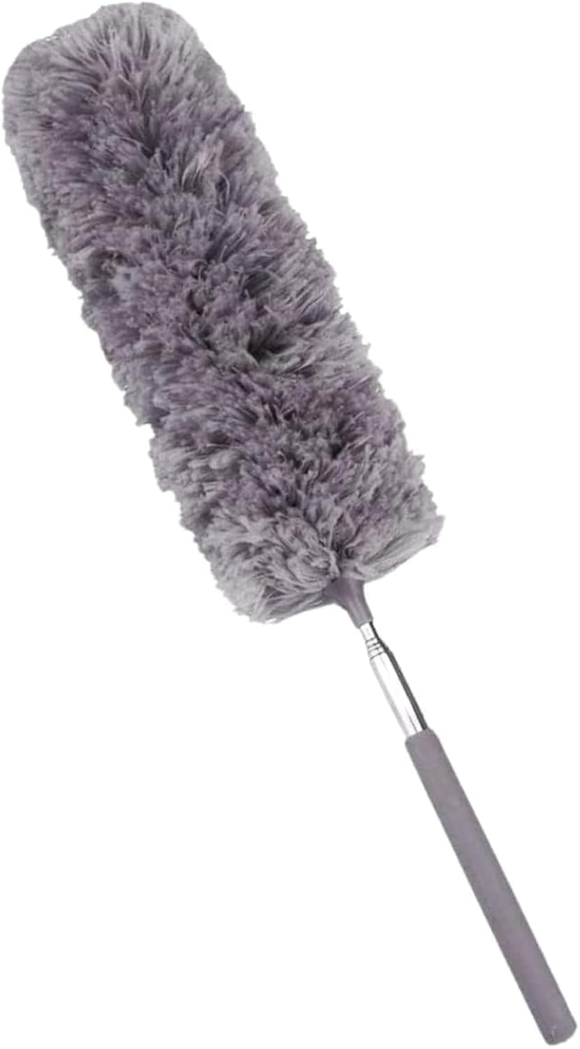 Vicloon Uzatılabilir Mikrofiber Toz Bezi, Ekstra Uzun 100 inç Teleskopik Sap ve Bükülebilir Başlıklı Tüy Toz Bezi, Yıkanabilir, Yüksek Tavan Vantilatörlerini, Arabaları, Panjurları, Örümcek Ağını