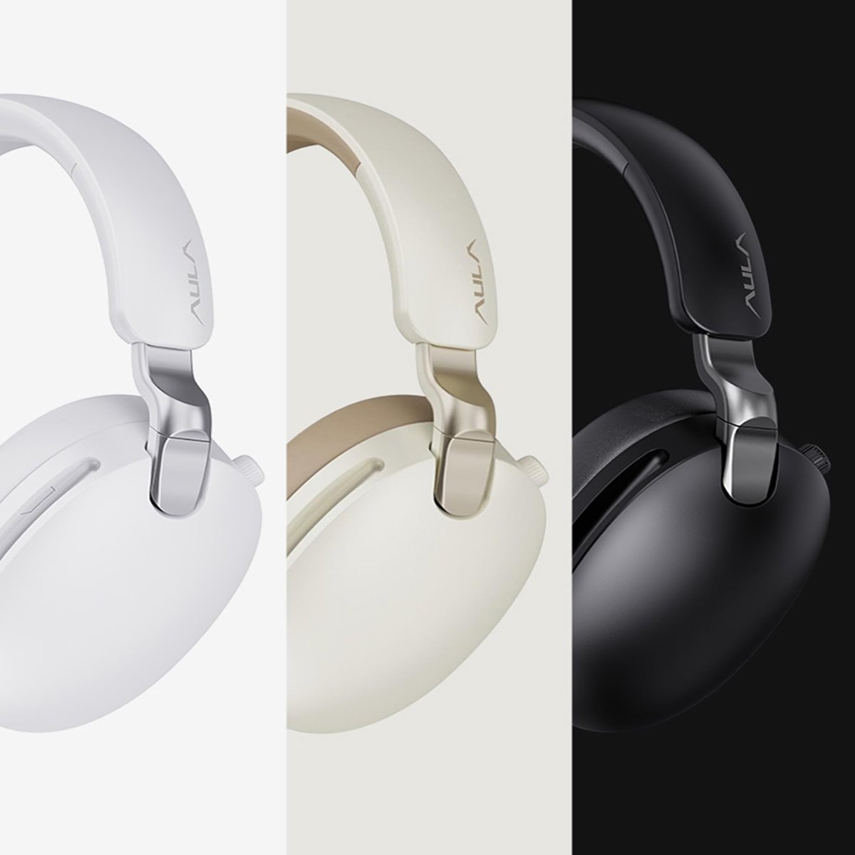 Aula A500 Hybrid ANC 2.4GHz Kablosuz ve Bluetooth 5.4 AUX Mikrofonlu Kulak üstü Kulaklık Siyah