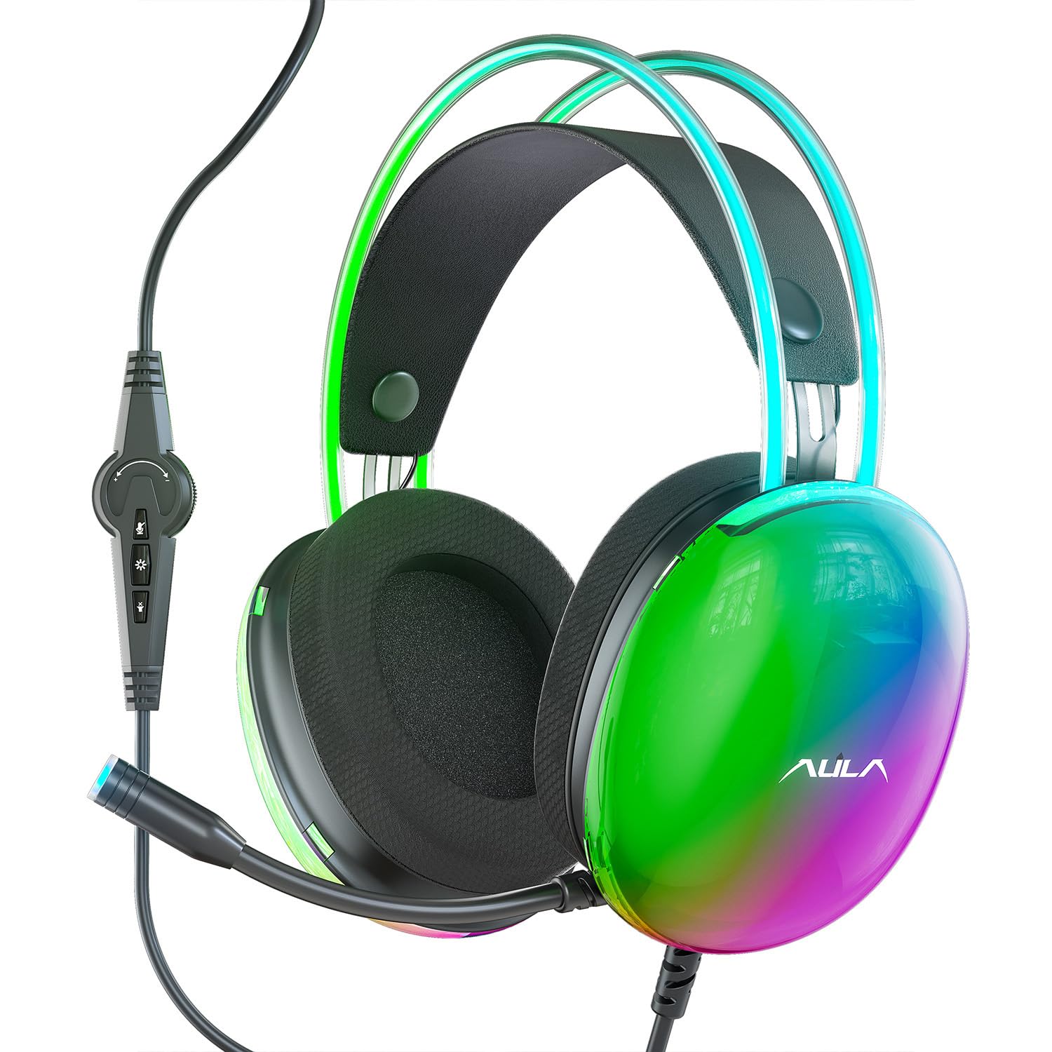 Aula S505 RGB USB Gaming Mikronfonlu Oyuncu Kulaklığı Siyah