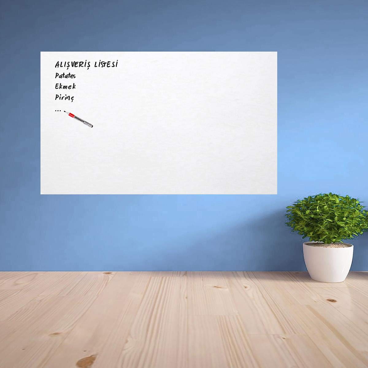 Buffer HH44YT1735 Ders Çalışma Yazı Tahtası Manyetik Duvar Stickerı 100x60 cm, Renkli, Medium