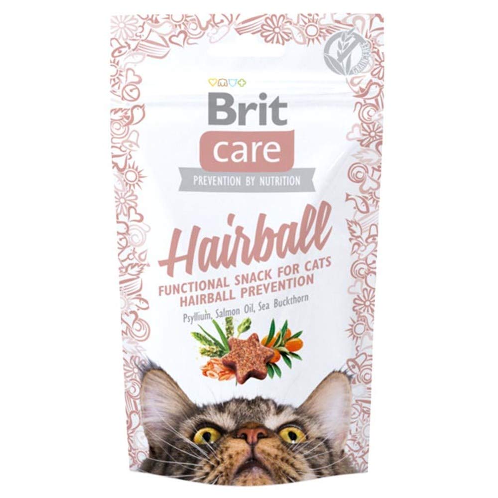 Brit Care Functioanl Snack, Tüy Yumağı Engellemek İçin, Tahılsız, Fonksiyonel Kedi Ödülü, 50 g