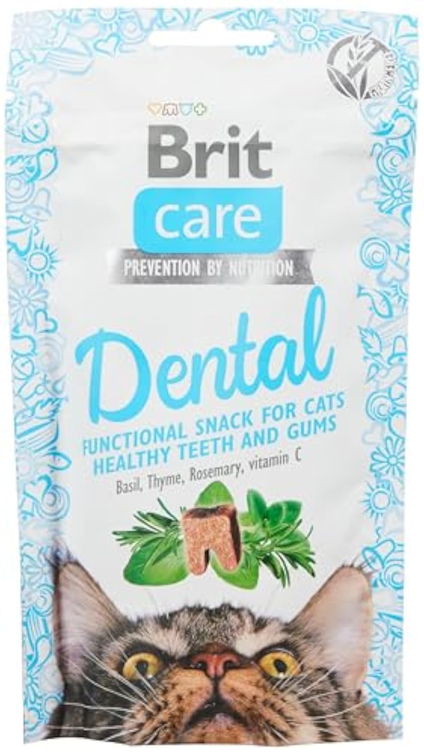 Brit Care Functional Snack, Sağlıklı Dişler Ve Diş Etleri İçin, Tahılsız, Fonksiyonel Kedi Ödülü, 50 g