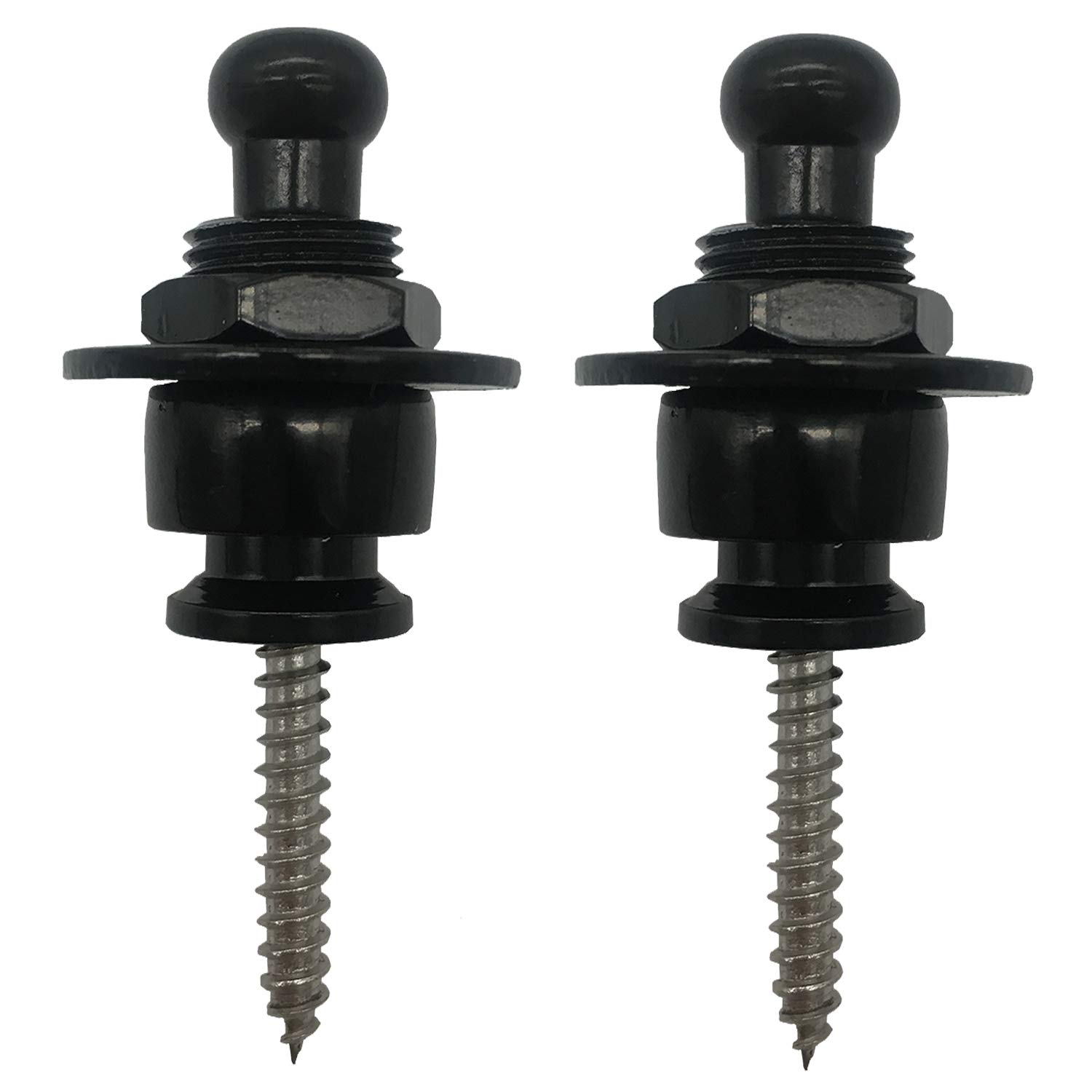 LMSB01BK Gitar Askı Kilidi Straplock (1 Çift Siyah) Guitar Strap Lock Set 2 Pcs (Metal, Black), Strap locks Strap Retainer System