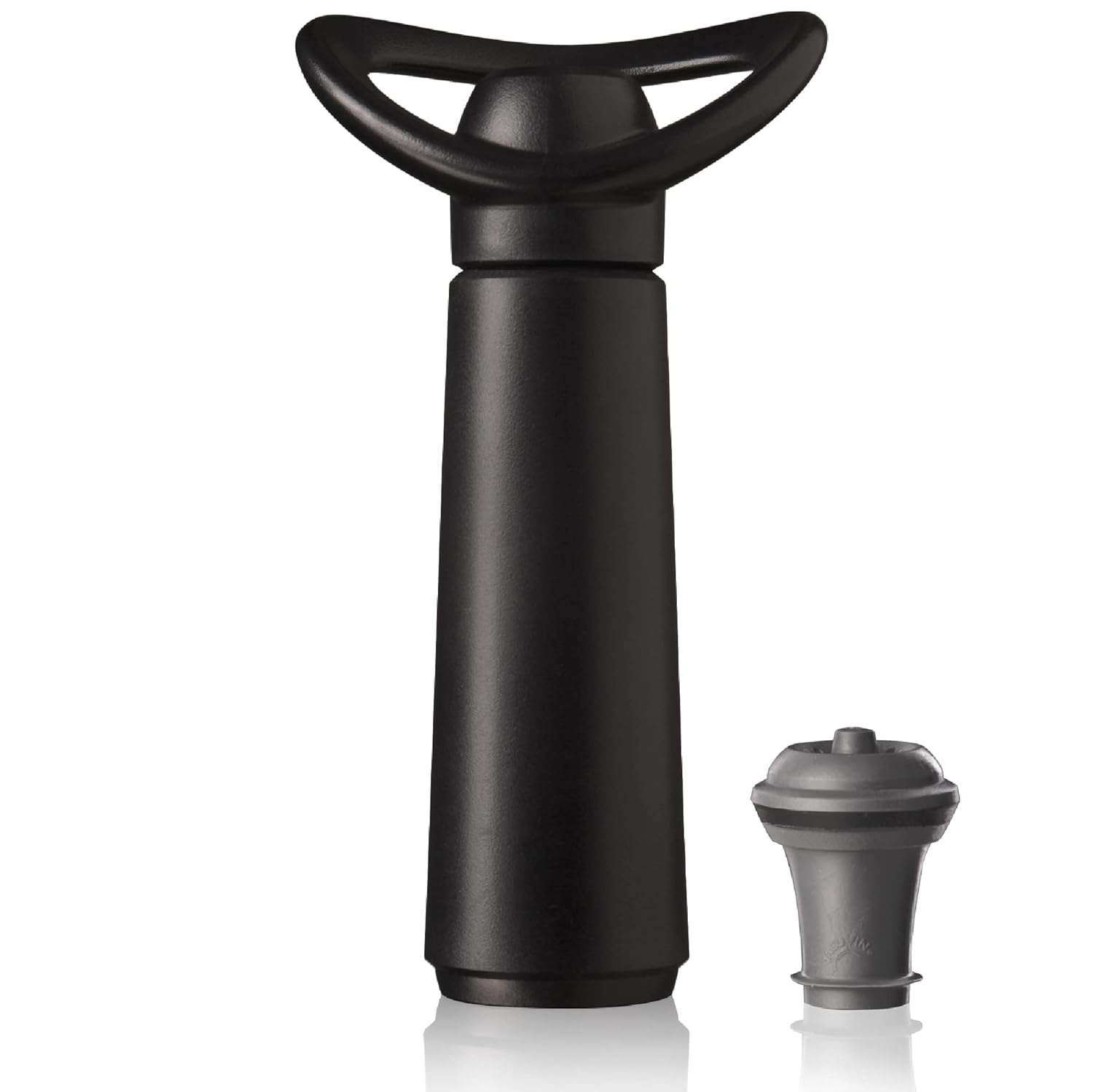 Vacu Vin Concerto şarap pompası, siyah, 1 pompa, 1 stoper, şarap şişesi kapaklı vakum pompası, tekrar kullanılabilir