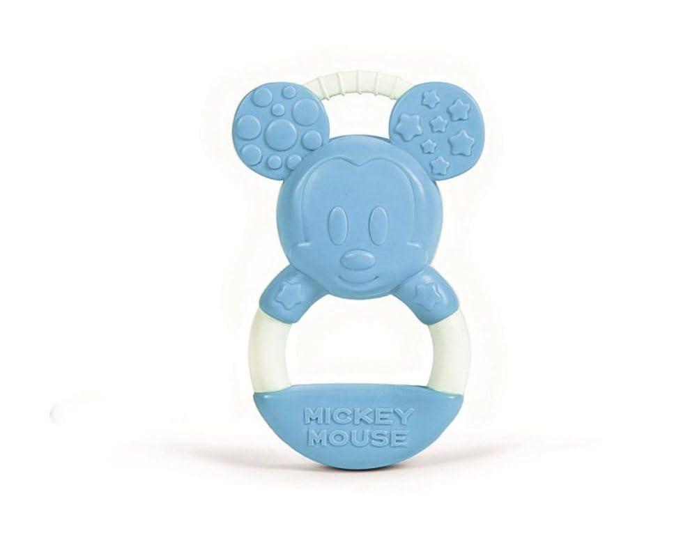 Clementoni 17343 Disney Mickey Bebek Teether, 0 aylık ve daha eski için uygundur, makinede yıkanabilir ve cilasızdır, çok renkli, tek beden herkese uyar