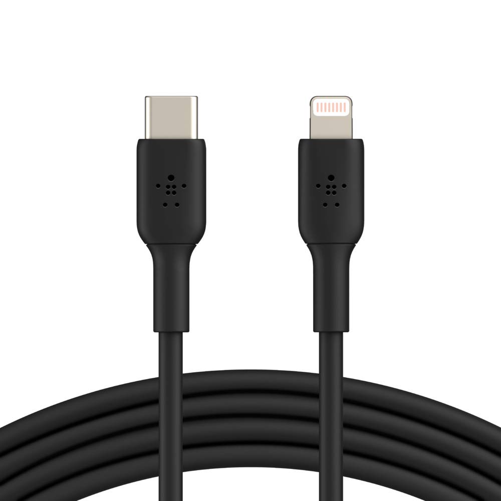 Belkin USB-C - Lightning Kablosu (Hızlı Şarj Kablosu) Hızlı Şarj MFi Sertifikalı USB-C Kablosu (Siyah, 1 m)