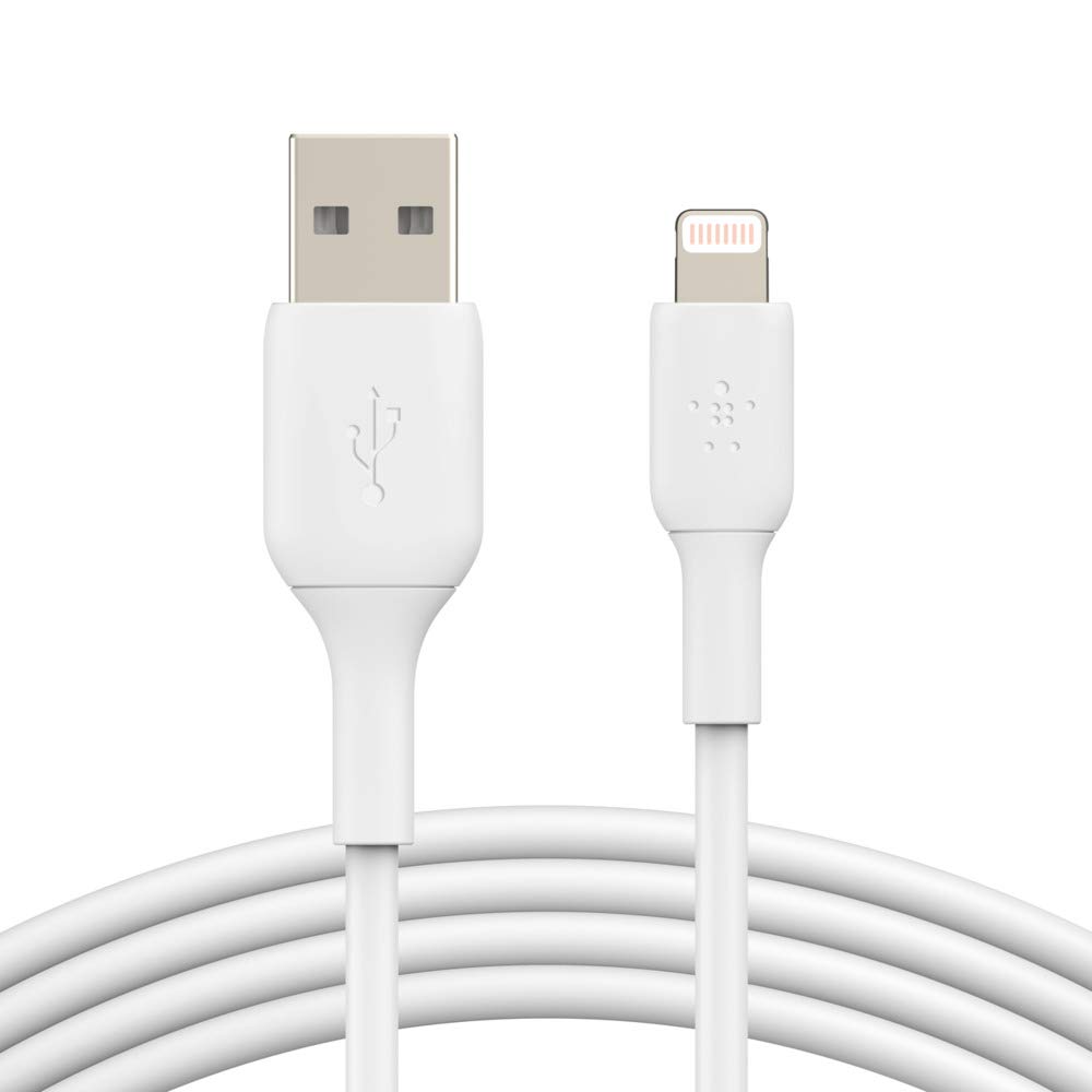 Belkin Lightning Kablosu (iPhone, iPad, AirPod'lar için Boost Charge Lightning - USB Kablosu) MFi Sertifikalı iPhone Şarj Kablosu (1 m, Beyaz