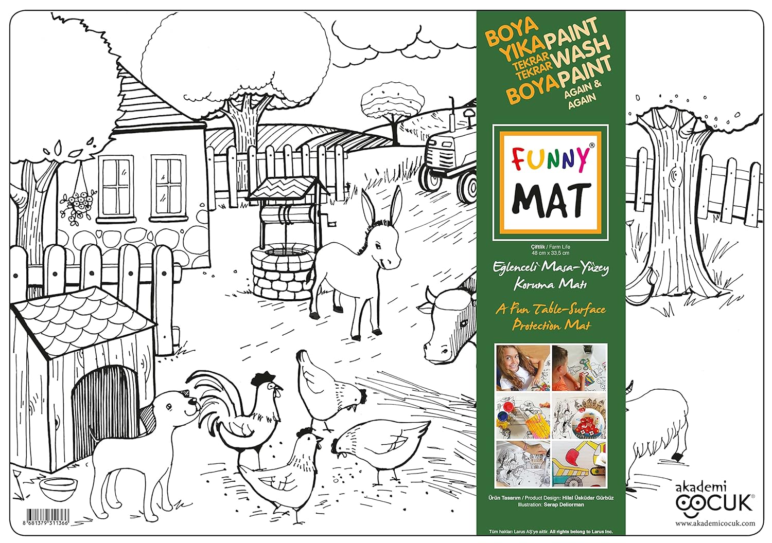 Akademi Çocuk Funny Mat - Çiftlik