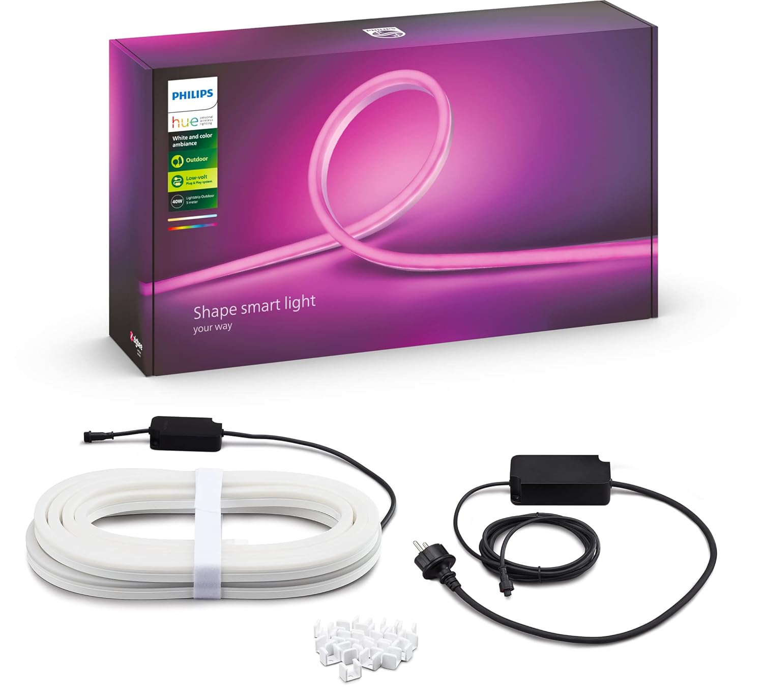 Philips Hue Outdoor Renkli Akıllı Led Şerit, 5 metre aydınlatma